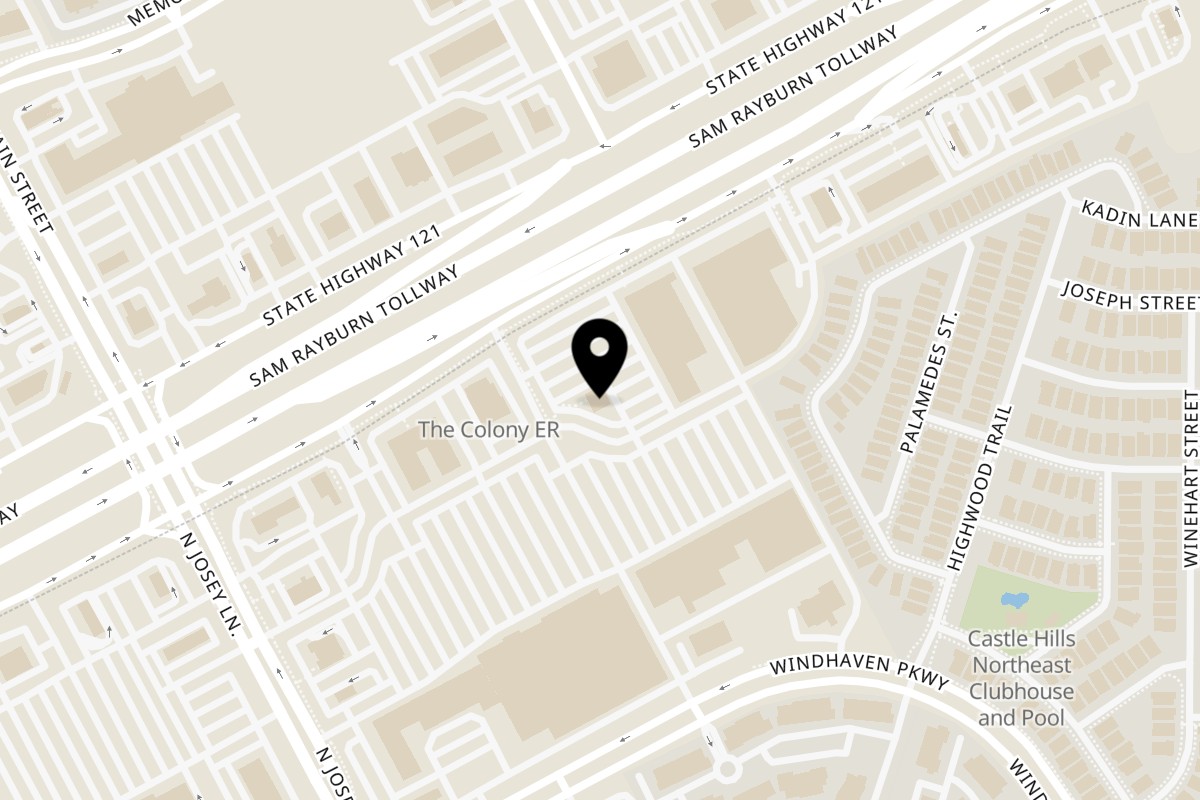 Map showing the location of Dessert Avenue Lewisville - Dessert Avenue on 4820 State Hwy 121 STE 100 in Lewisville